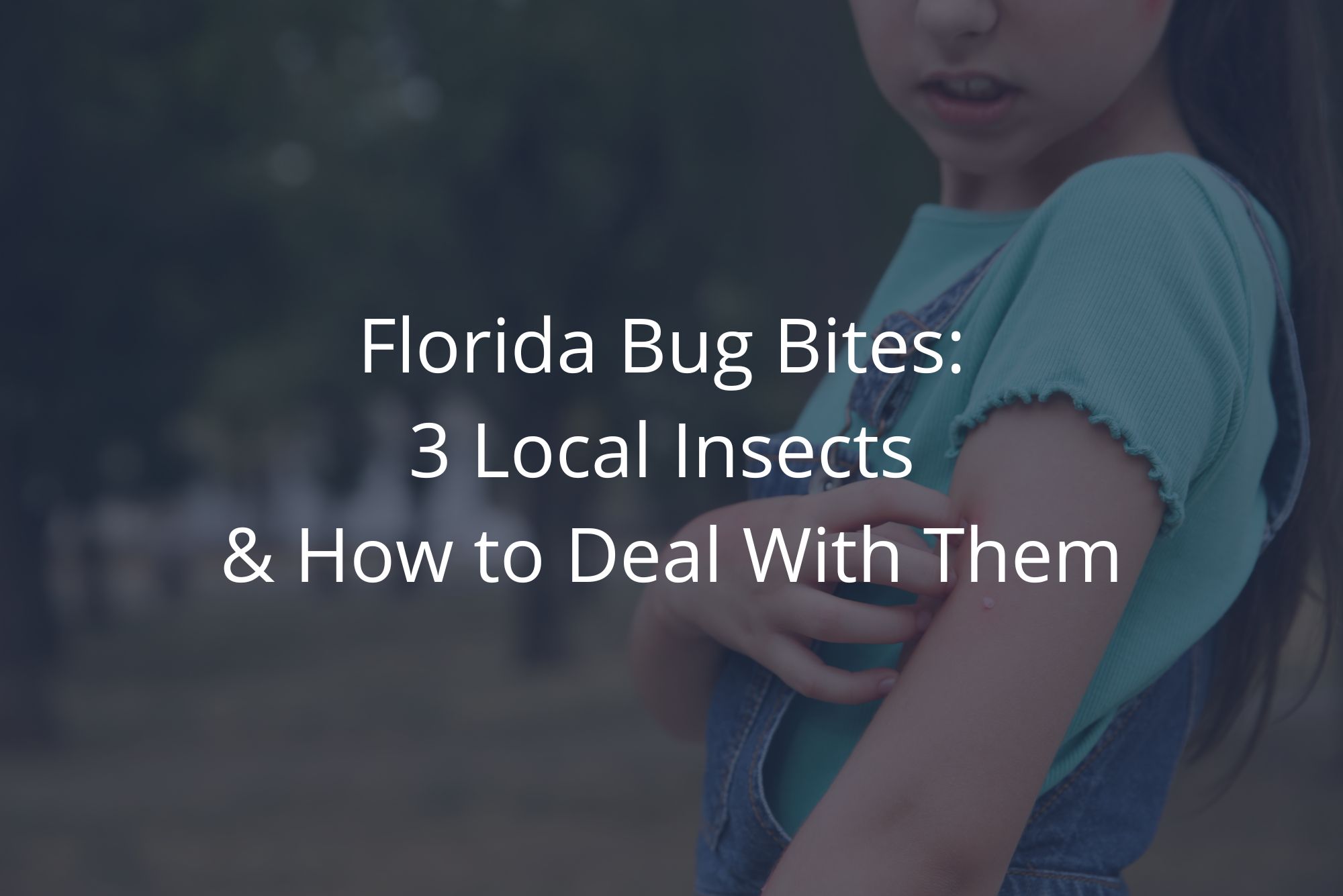 A girl in Florida itches her mosquito and bug bites.