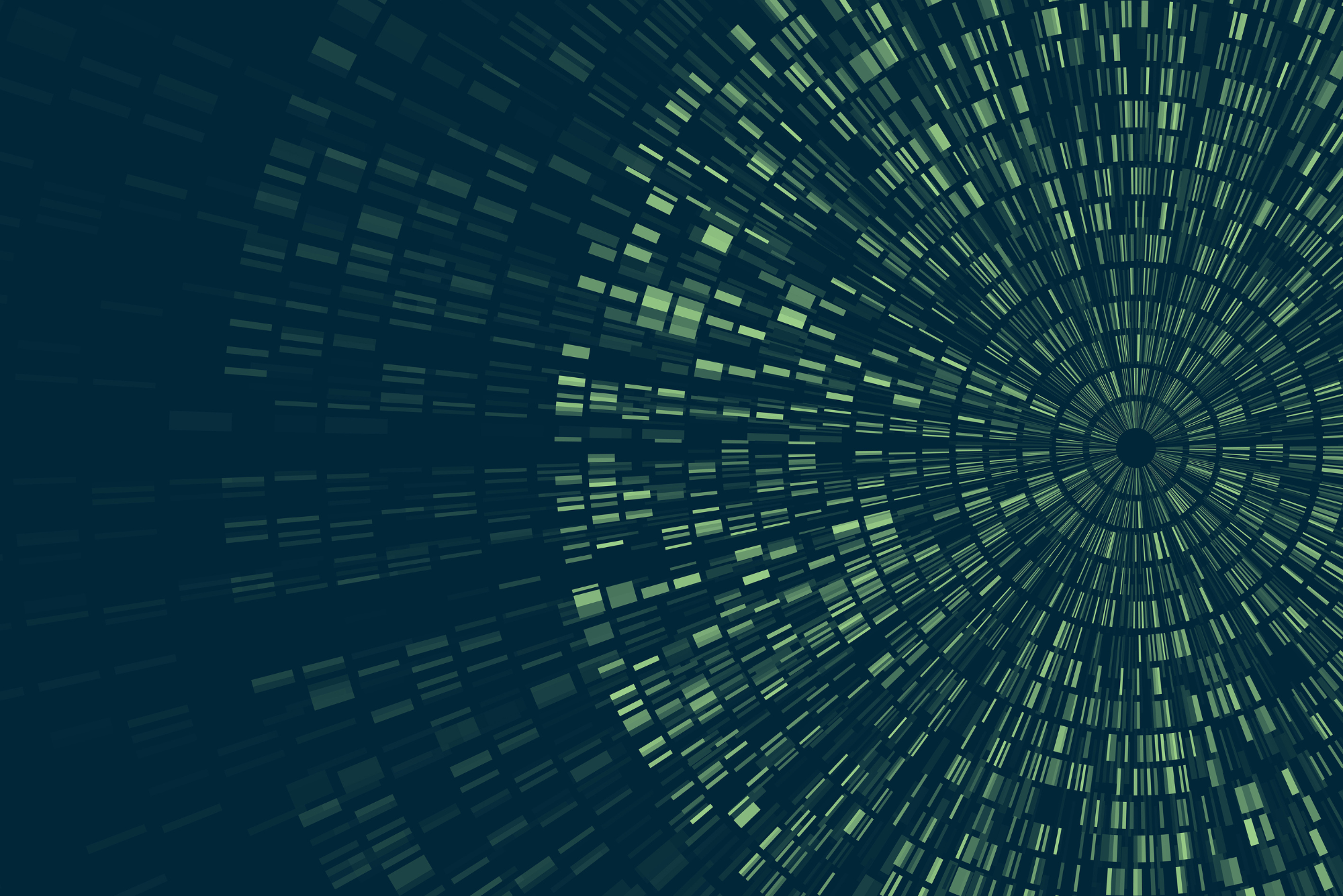 A close up shot of a green gene sequence diagram represents the complexities of genetic testing.