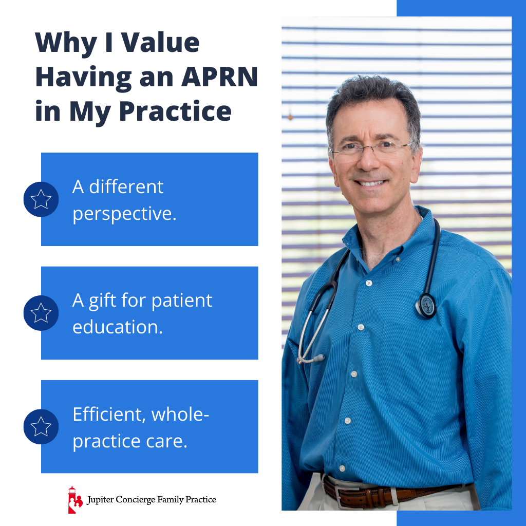 Infographic: APRN vs. Physician: Why Jupiter Family Practice Believes in Both for Optimal Health